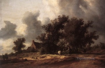  rain Canvas - After the Rain landscape Salomon van Ruysdael
